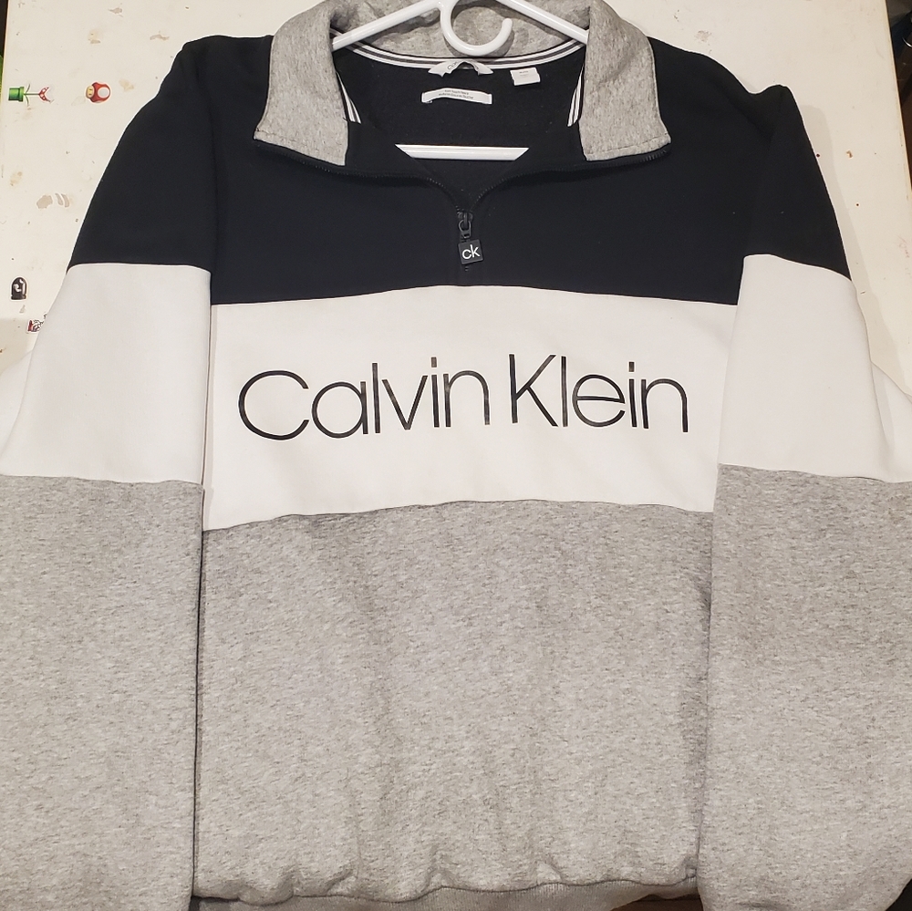 Exclusive Calvin Klein colorblock quarter zip
